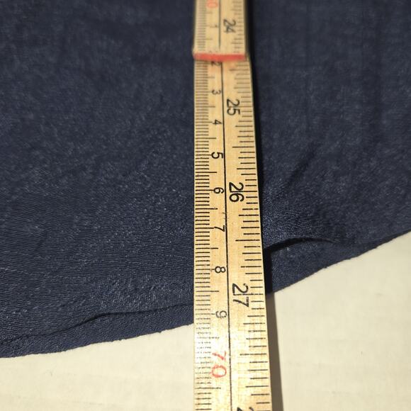 Fig & Flower Women's 1X Navy Blue Floral Embroidered Crochet V-Neck Blouse Top - Picture 6 of 10